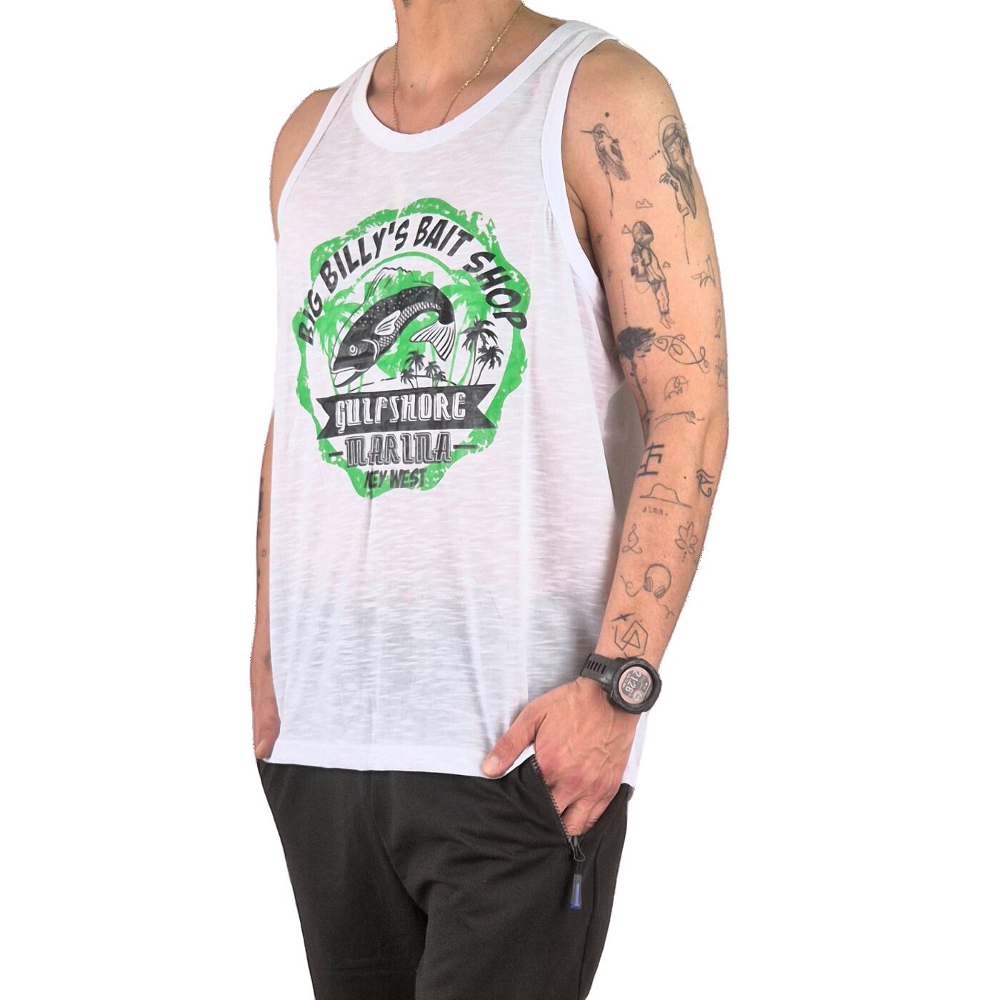 POLERA SIN MANGA MUSCULOSA HOMBRE DISEÑO COLORES 240 - 2