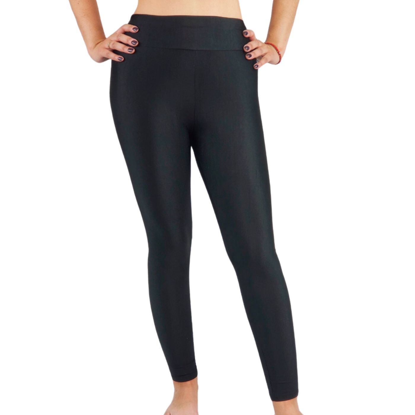 PACK 2 CALZA LYCRA BRILLANTE DUPONT MUJER TIRO ALTO DEPORTIVO 548 - 1