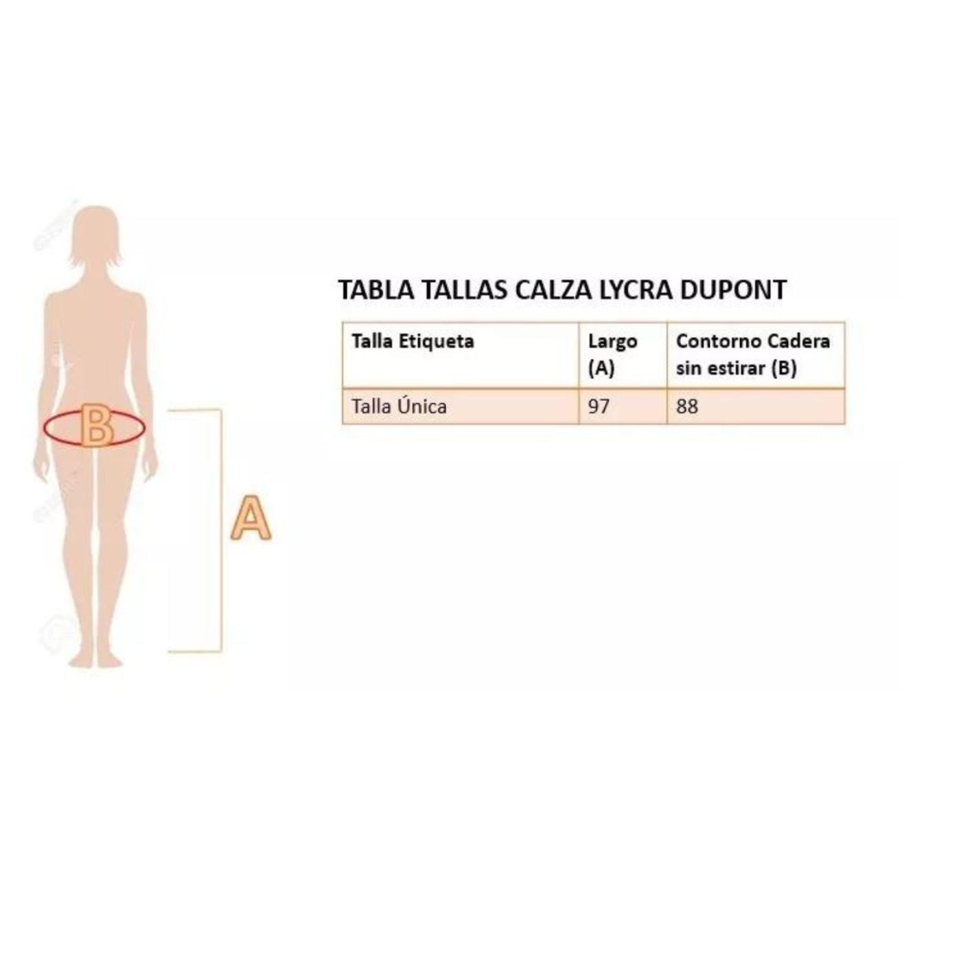 PACK 2 CALZA LYCRA BRILLANTE DUPONT MUJER TIRO ALTO DEPORTIVO 548 - 4