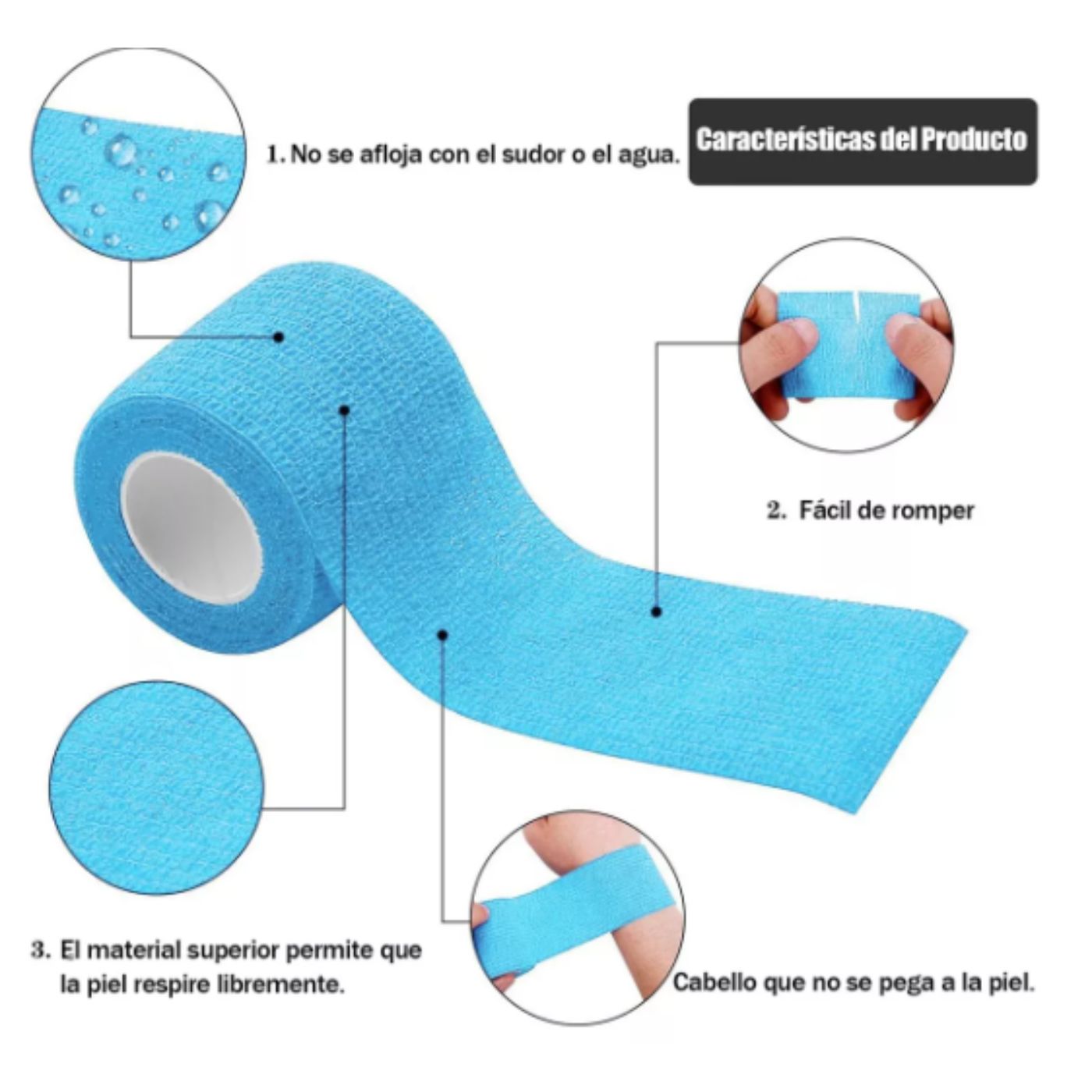 Pack 2 Venda Coban Elastica Cohesiva Autoadherible 990 - 8