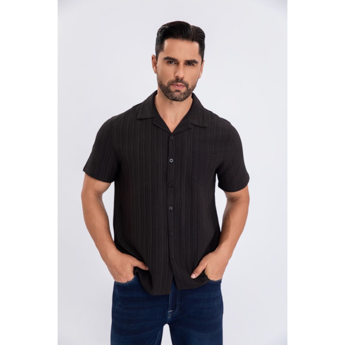 CAMISA RESORT REGULAR FIT VERANO FASHION HOMBRE MANGA CORTA 161 - 2