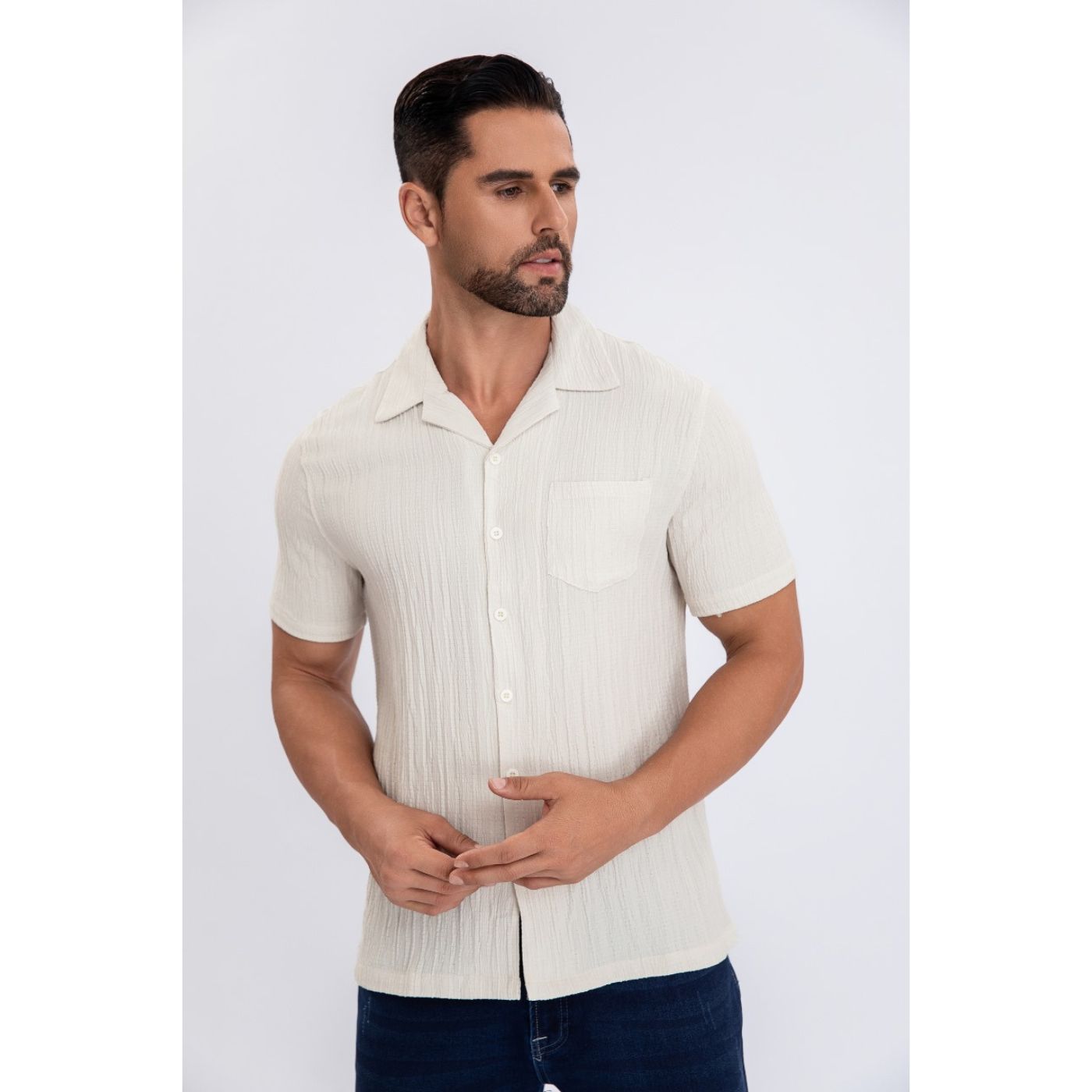 CAMISA RESORT REGULAR FIT VERANO FASHION HOMBRE MANGA CORTA 161 - 2