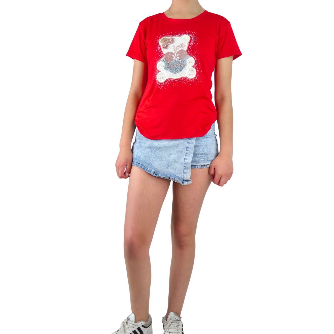SHORT MINI FALDA JEANS JUVENIL ELASTICADA PREMIUM FULL TENDENCIA 3016 - 1