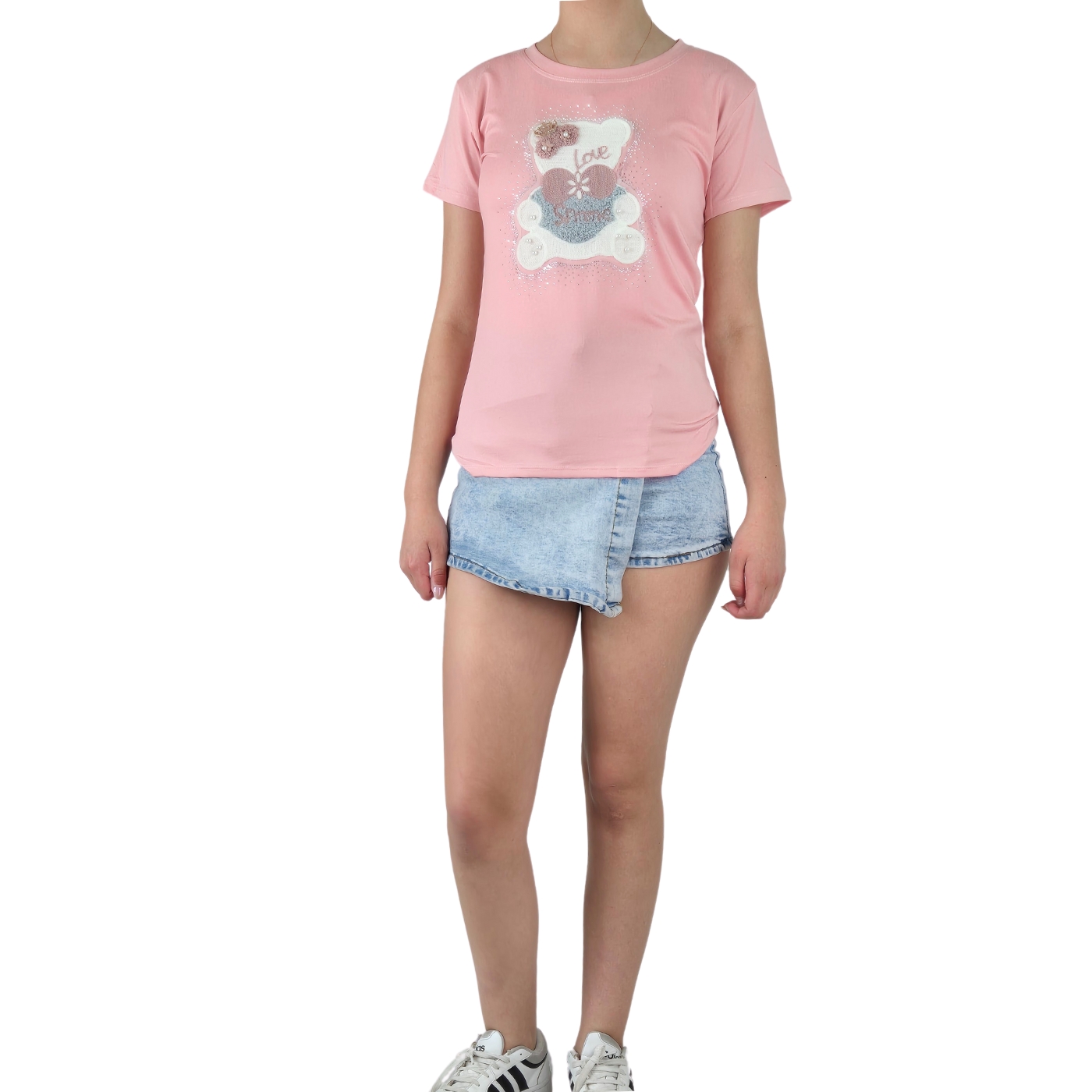 SHORT MINI FALDA JEANS JUVENIL ELASTICADA PREMIUM FULL TENDENCIA 3016 - 1