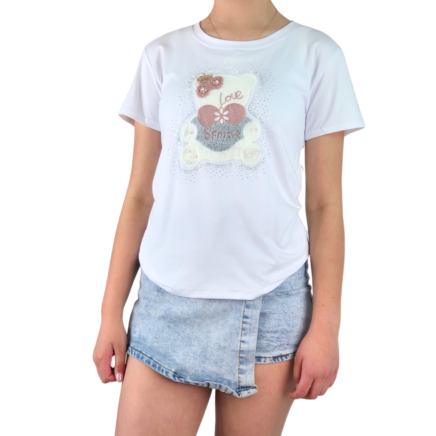 SHORT MINI FALDA JEANS JUVENIL ELASTICADA PREMIUM FULL TENDENCIA 3016 - 2