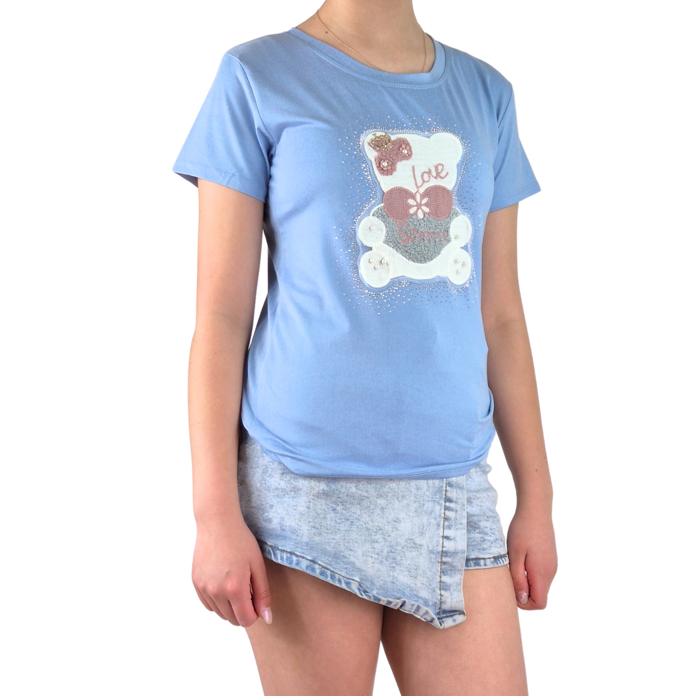SHORT MINI FALDA JEANS JUVENIL ELASTICADA PREMIUM FULL TENDENCIA 3016 - 3