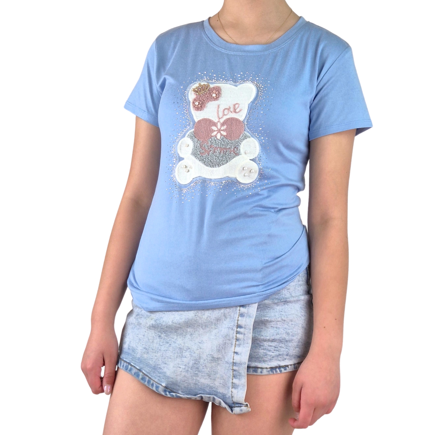 SHORT MINI FALDA JEANS JUVENIL ELASTICADA PREMIUM FULL TENDENCIA 3016 - 4
