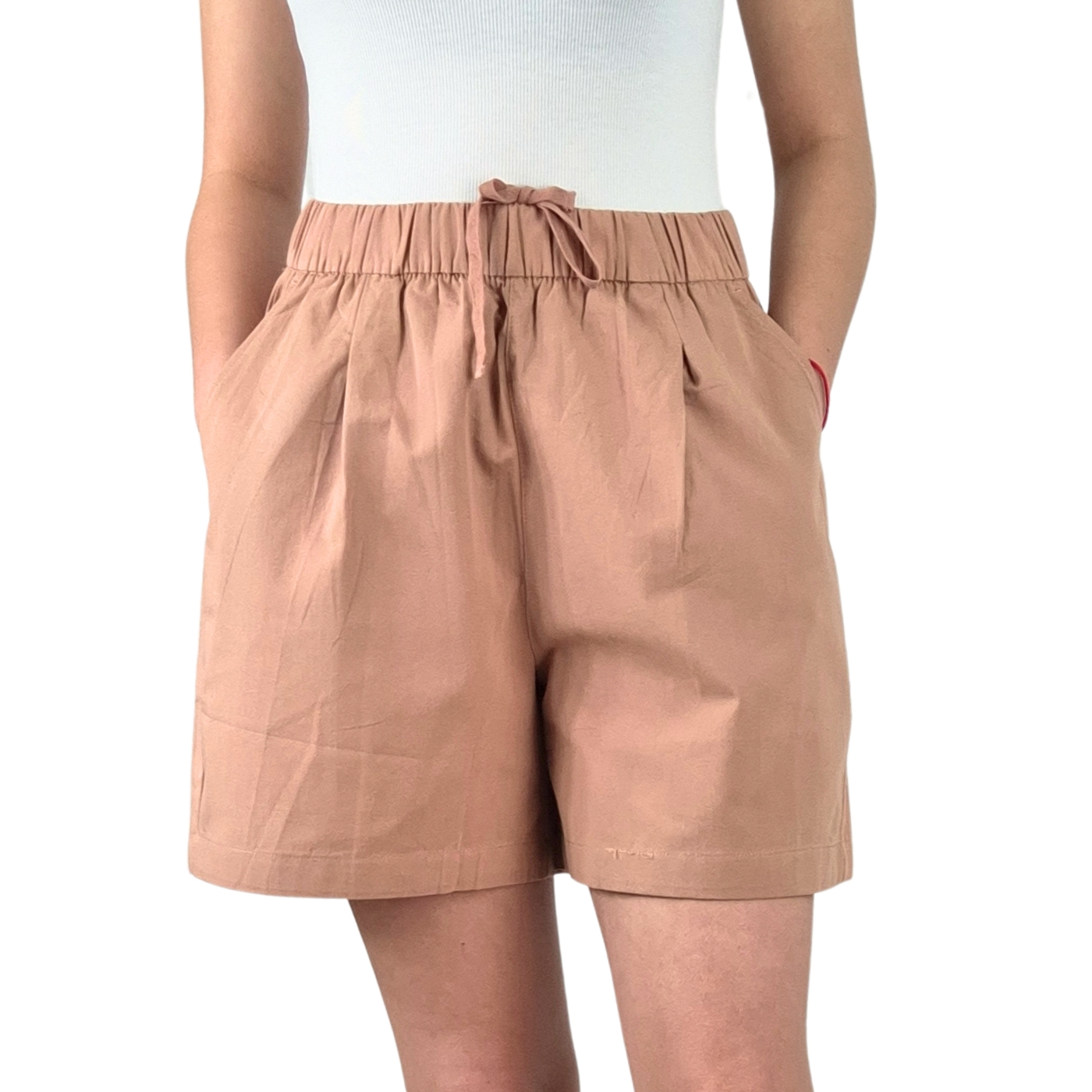 SHORT MUJER PREMIUM CASUAL FORMAL TELA ALGODON LAVADO TIRO ALTO 411 - 3