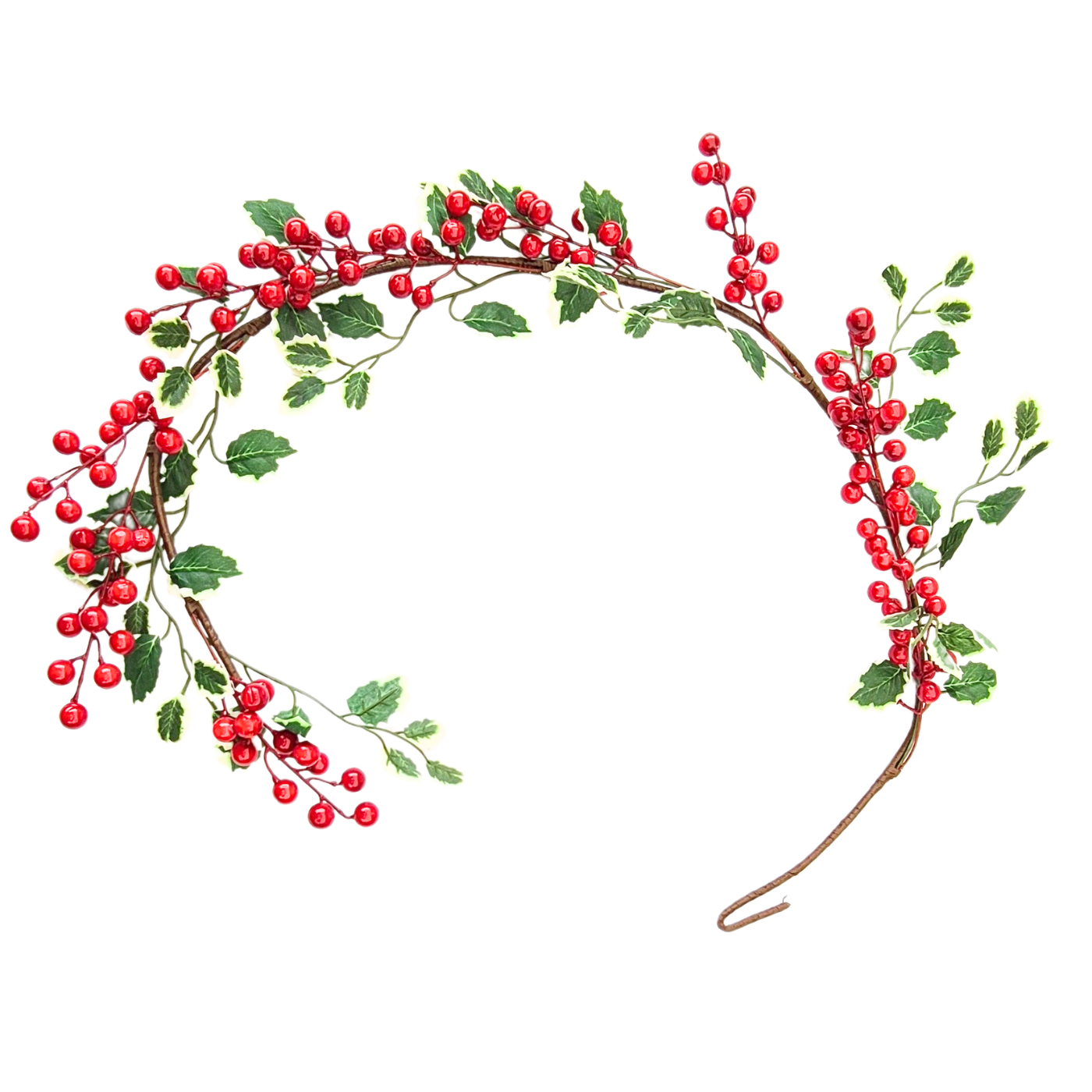 GUIRNALDA NAVIDAD COLGANTE DECORACION FRUTOS ROJOS CON HOJAS - 1