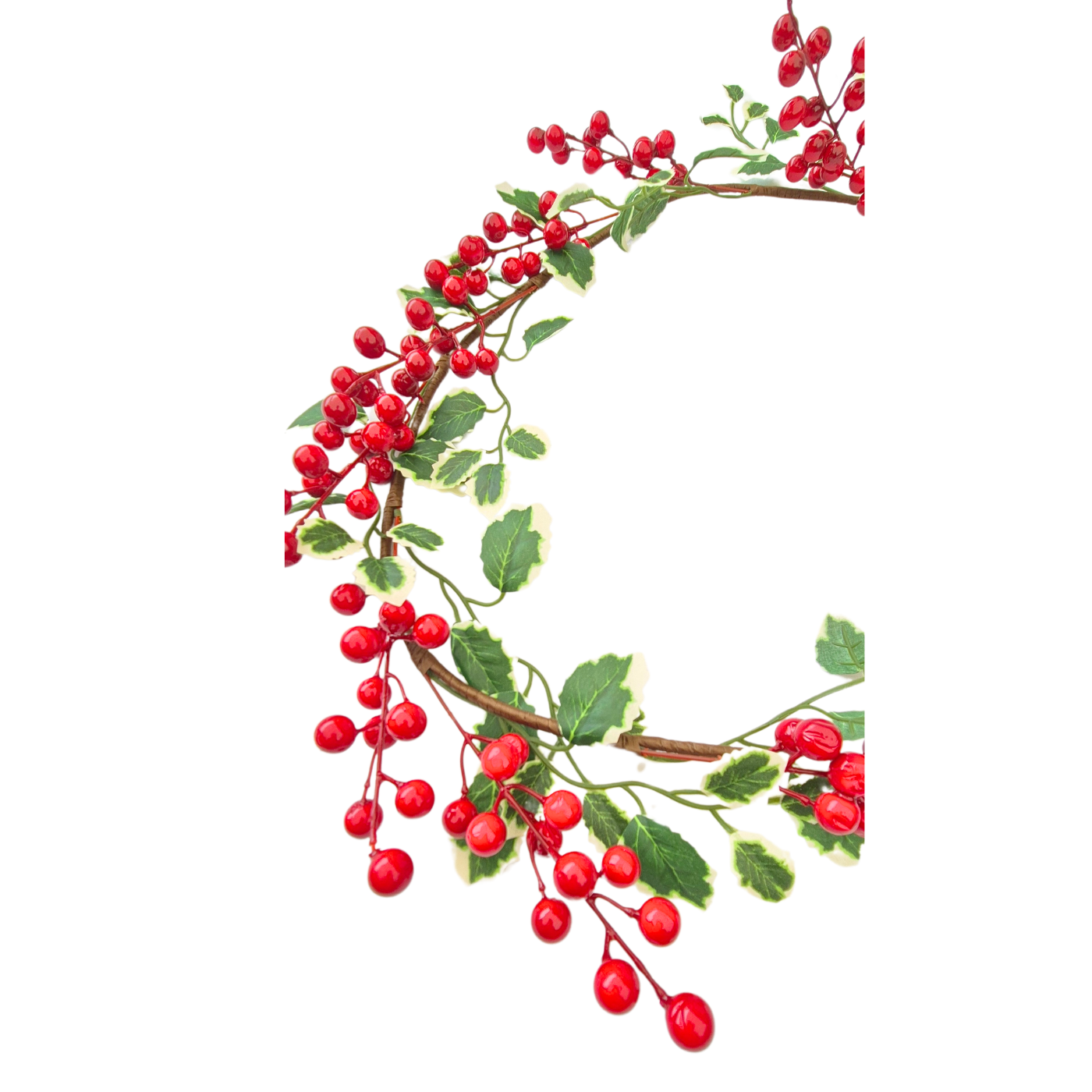 GUIRNALDA NAVIDAD COLGANTE DECORACION FRUTOS ROJOS CON HOJAS - 2
