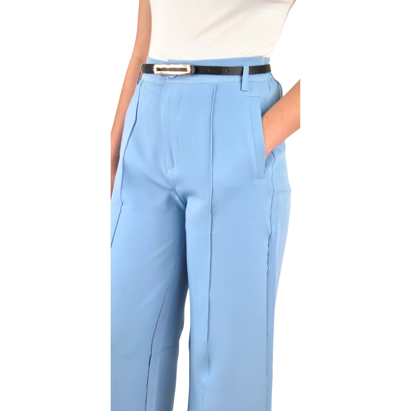 PANTALON PALAZZO VESTIR SEMI FORMAL CASUAL TIRO ALTO 054 - 3