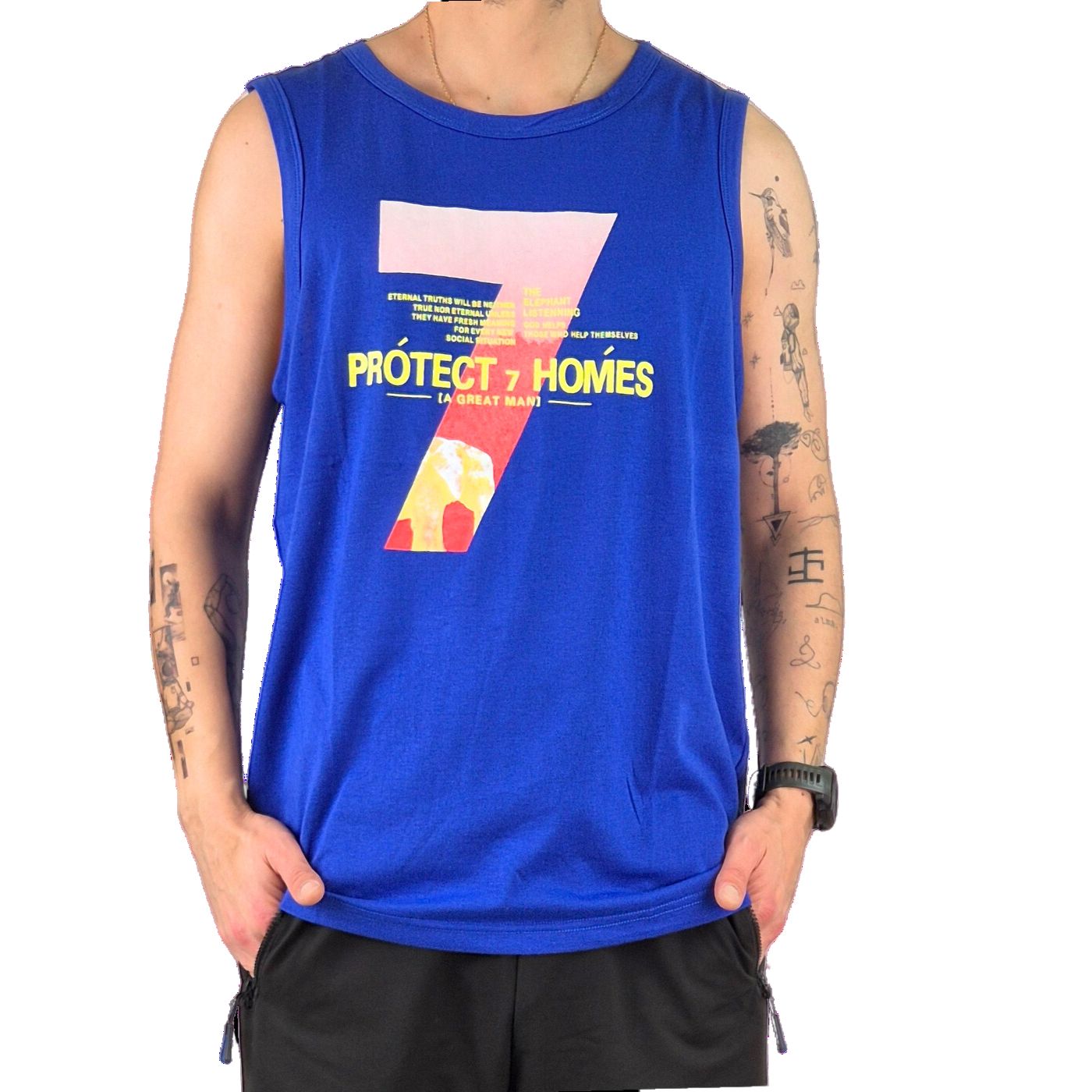 POLERA SIN MANGA MUSCULOSA HOMBRE DISEÑO COLORES 294 - 2