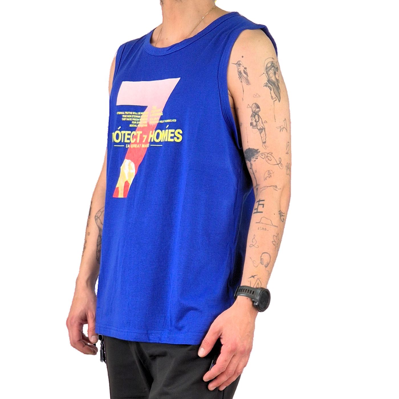 POLERA SIN MANGA MUSCULOSA HOMBRE DISEÑO COLORES 294 - 3