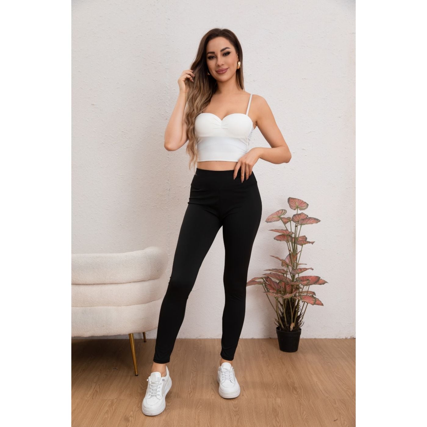 CALZA LYCRA PREMIUM MUJER TIRO ALTO DEPORTIVO CASUAL. COLORES 018 - 1