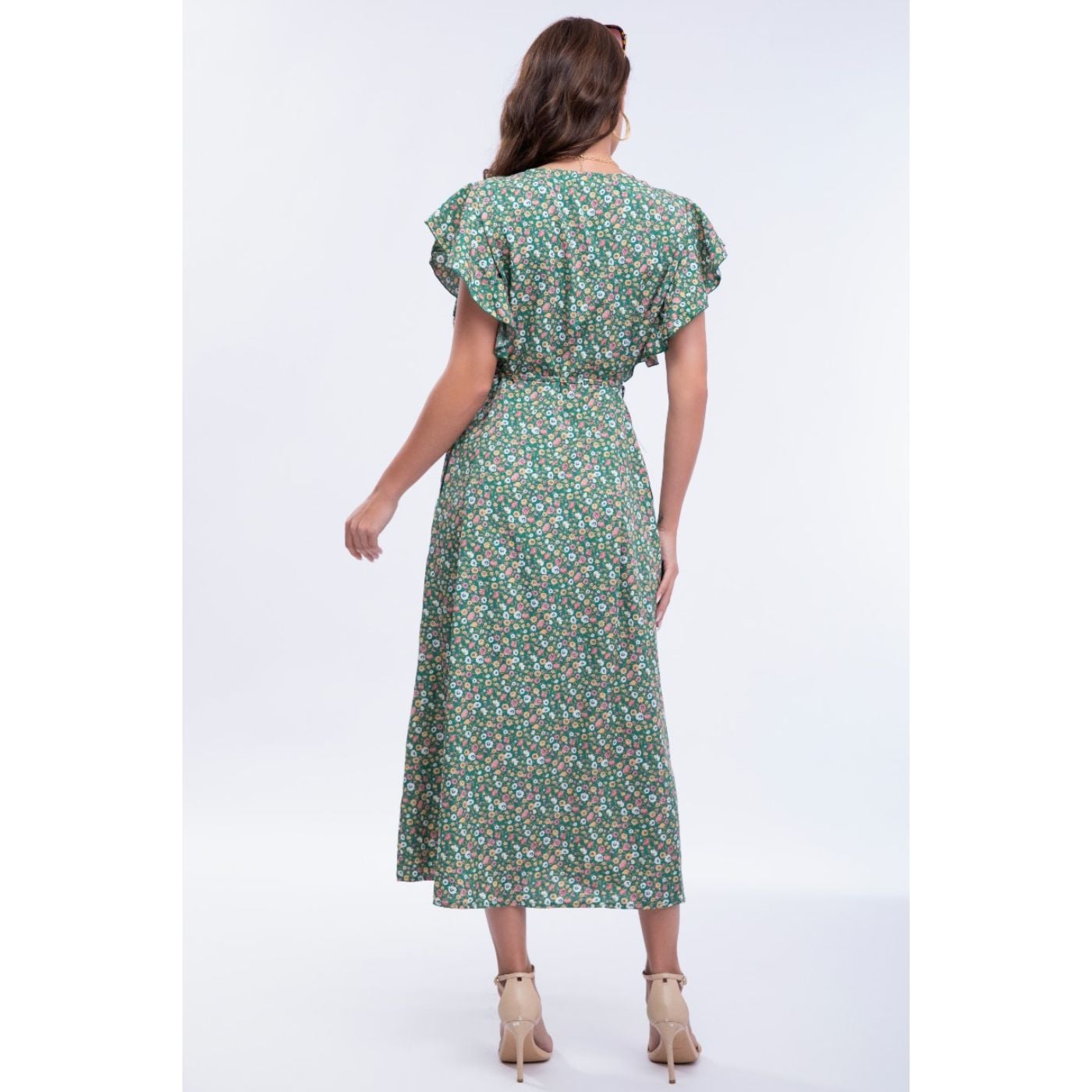 VESTIDO LARGO MUJER PRIMAVERA CASUAL MANGA CORTA ESCALONADO 329 - 3