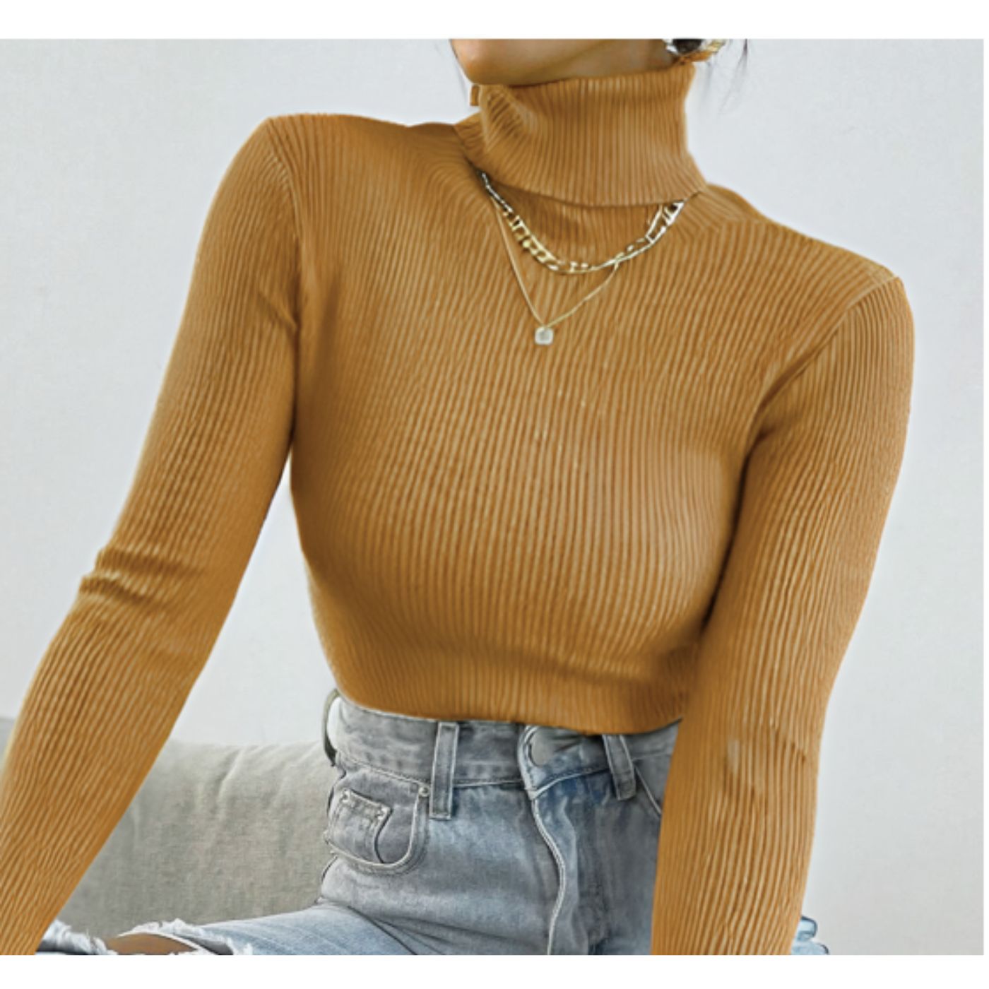 SWEATER MANGA LARGA MUJER LIKESHOP TEJIDO OTOÑO INVIERNO COLORES 005 - 1