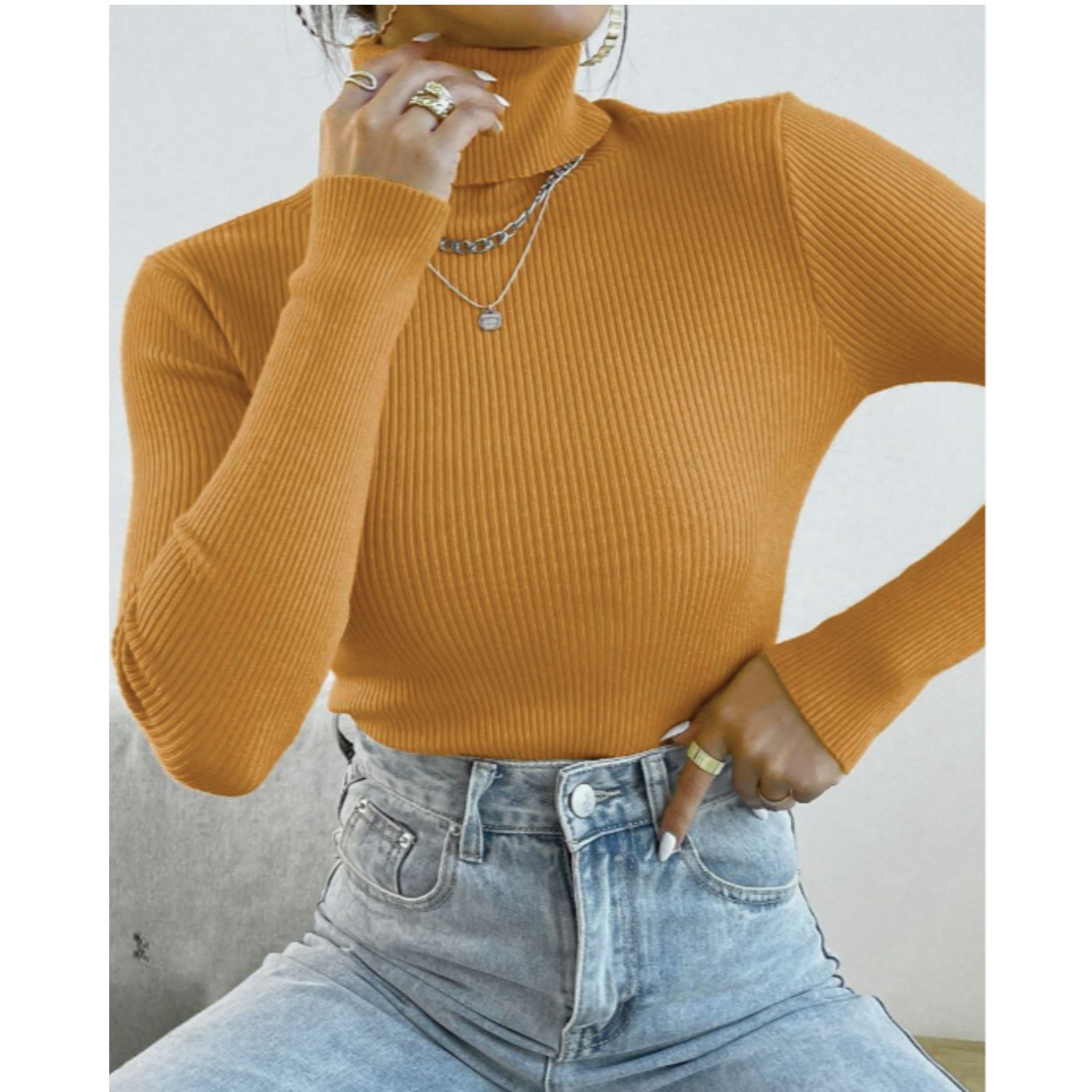 SWEATER MANGA LARGA MUJER LIKESHOP TEJIDO OTOÑO INVIERNO COLORES 005 - 2