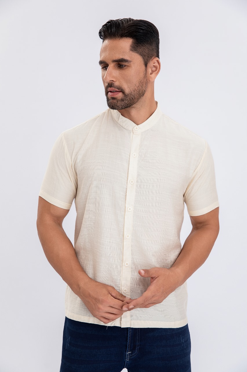 CAMISA VERANO MANGA CORTA HOMBRE CUELLO MAO CASUAL FASHION 153 - 2
