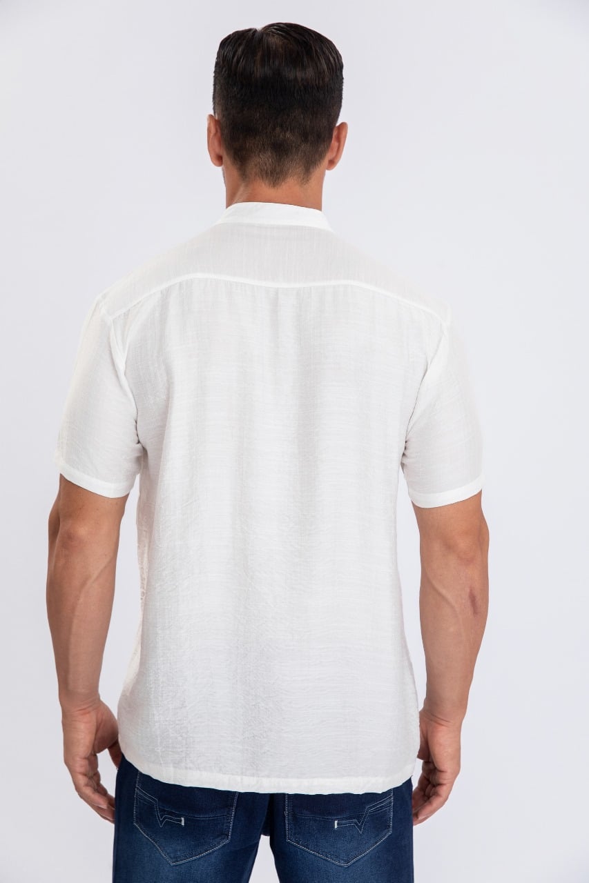 CAMISA VERANO MANGA CORTA HOMBRE CUELLO MAO CASUAL FASHION 153 - 3