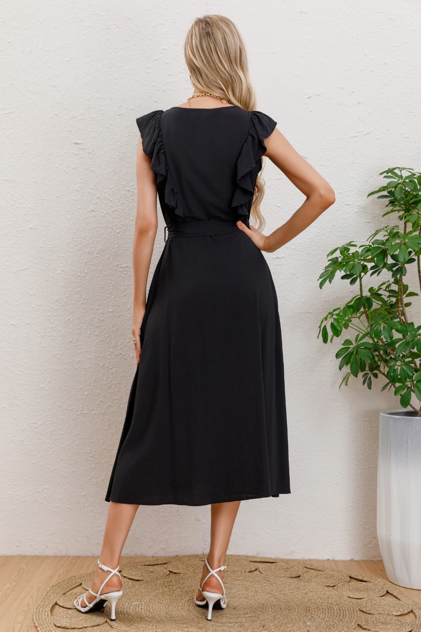 Vestido Largo Primavera Mujer Semi Formal Casual Botones 339 - 3