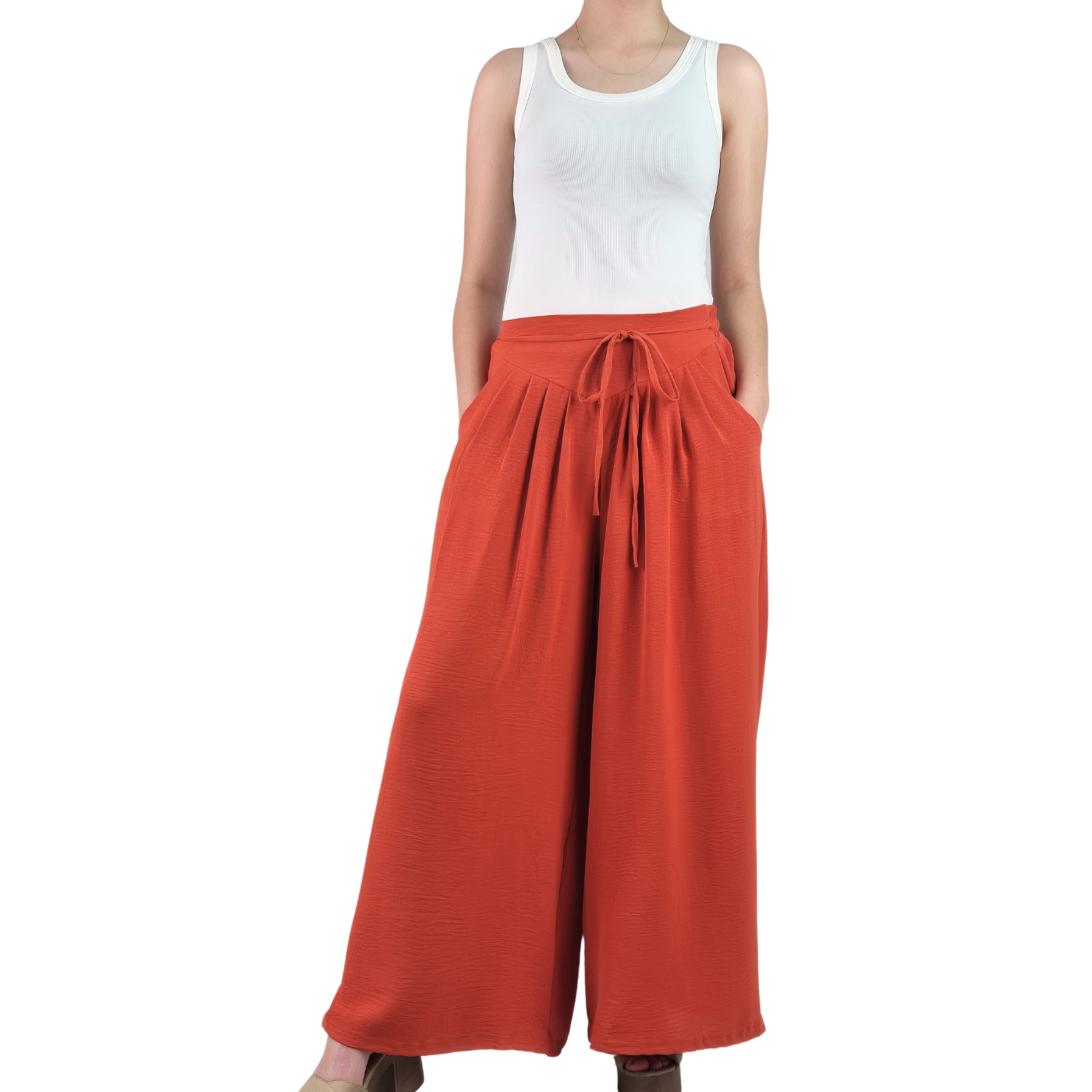 Pantalon Palazzo Algodon Mujer Tipo Lino Casual Playero 3001 - 1