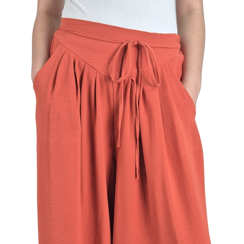 Pantalon Palazzo Algodon Mujer Tipo Lino Casual Playero 3001 - 4
