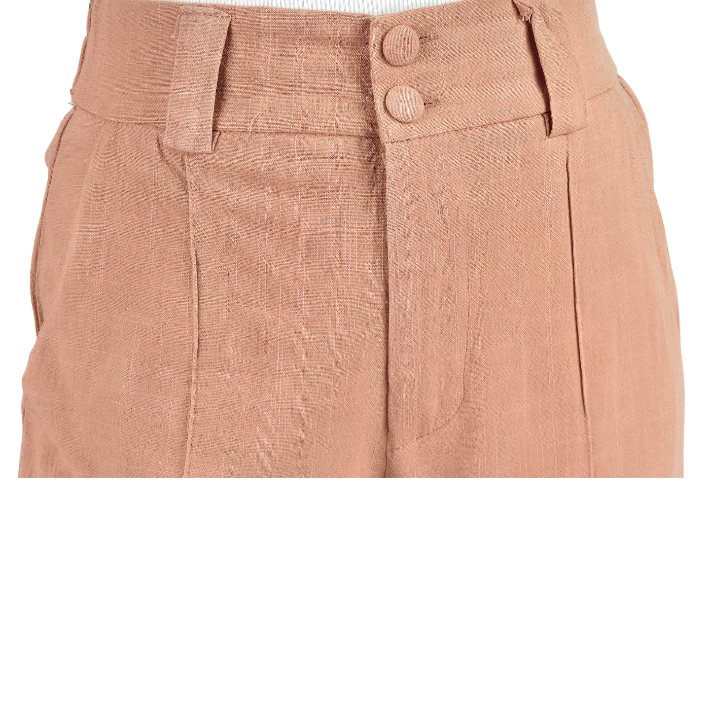 Pantalon Palazzo Premium Tipo Lino Semi Formal Casual Boton 902 - 3