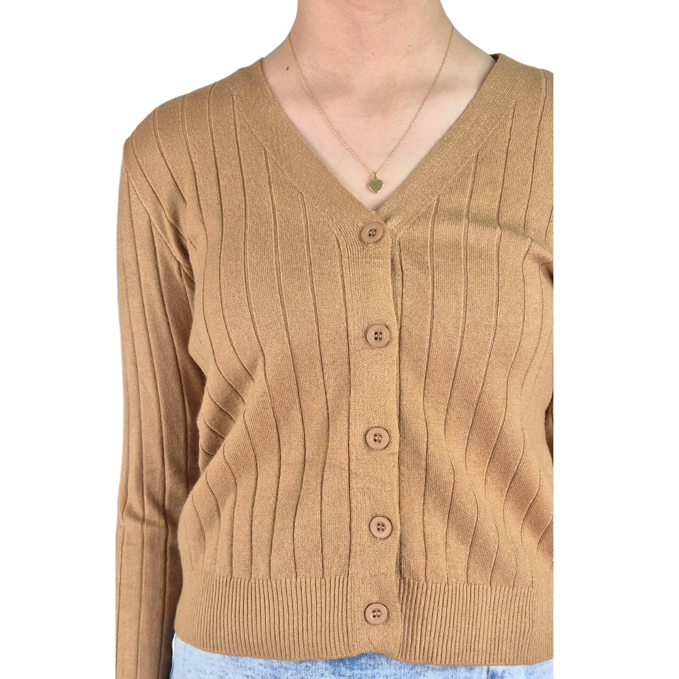SWEATER MUJER CARDIGAN BOTONES OTOÑO CUELLO V DISEÑO 6009 - 4