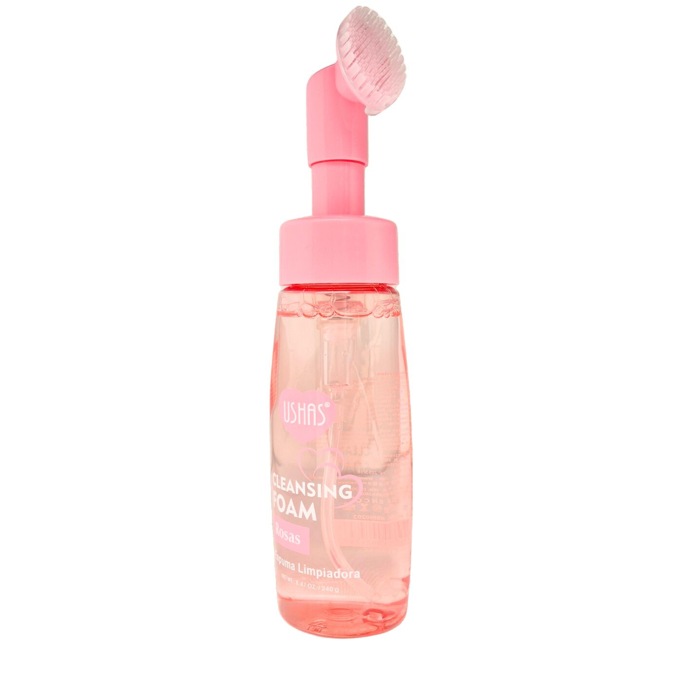 ESPUMA LIMPIADORA FACIAL CON CEPILLO MASAJEADOR ROSAS - 2