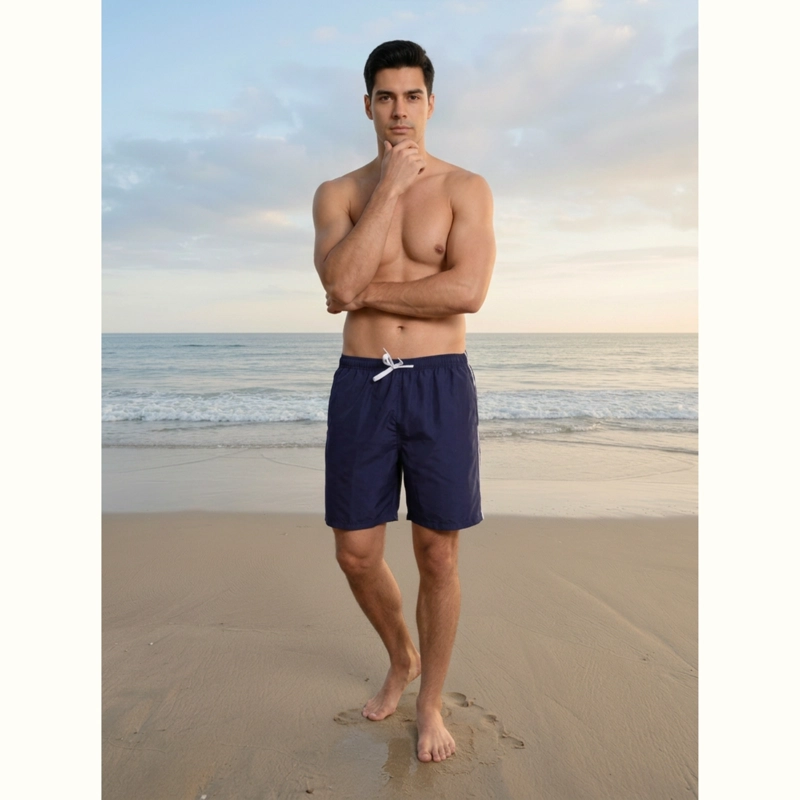 TRAJE DE BAÑO HOMBRE SHORT FORRO MALLA BOLSILLO DISEÑO LINEAS 203 - 2
