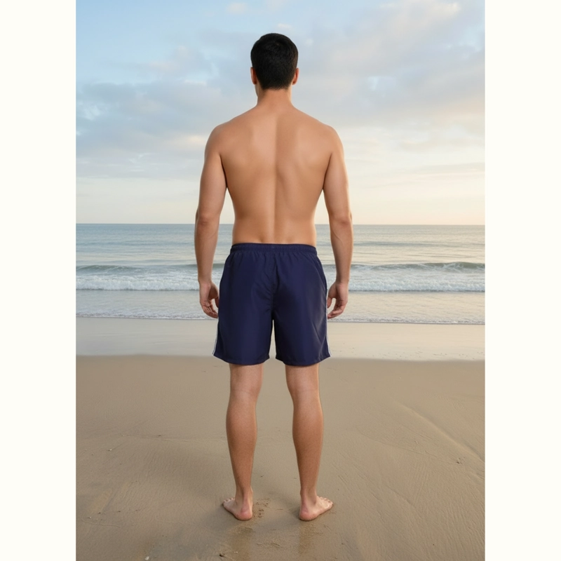 TRAJE DE BAÑO HOMBRE SHORT FORRO MALLA BOLSILLO DISEÑO LINEAS 203 - 4