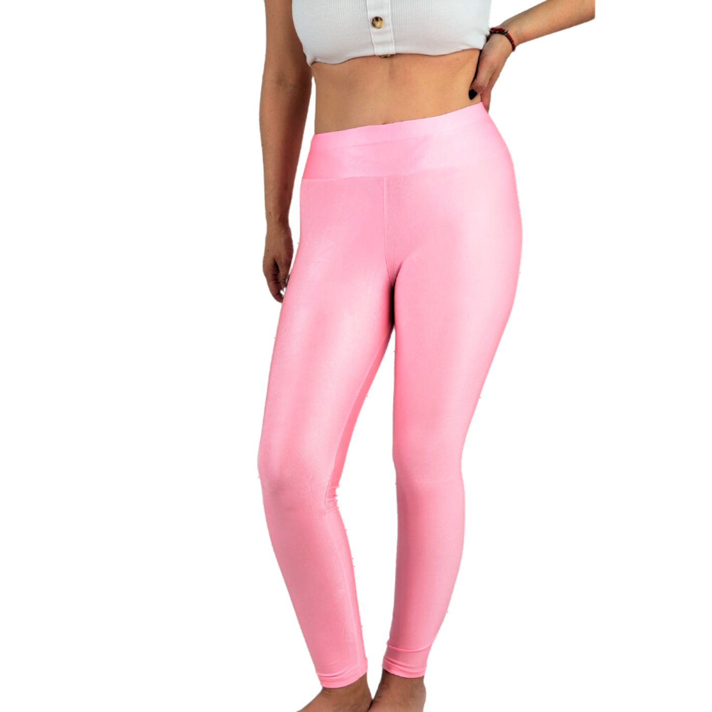 PACK 2 CALZA LYCRA BRILLANTE DUPONT MUJER TIRO ALTO DEPORTIVO 548 - 1