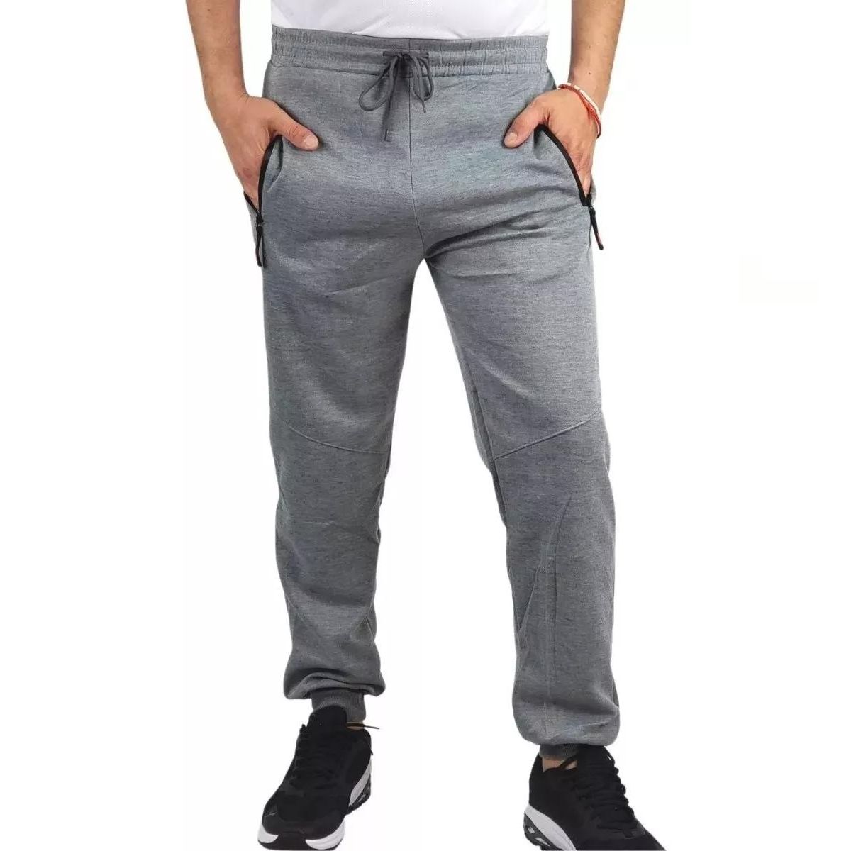 PANTALÓN UNISEX BUZO JUVENIL ALGODÓN SIN FORRO POLAR LISO 213 - 1