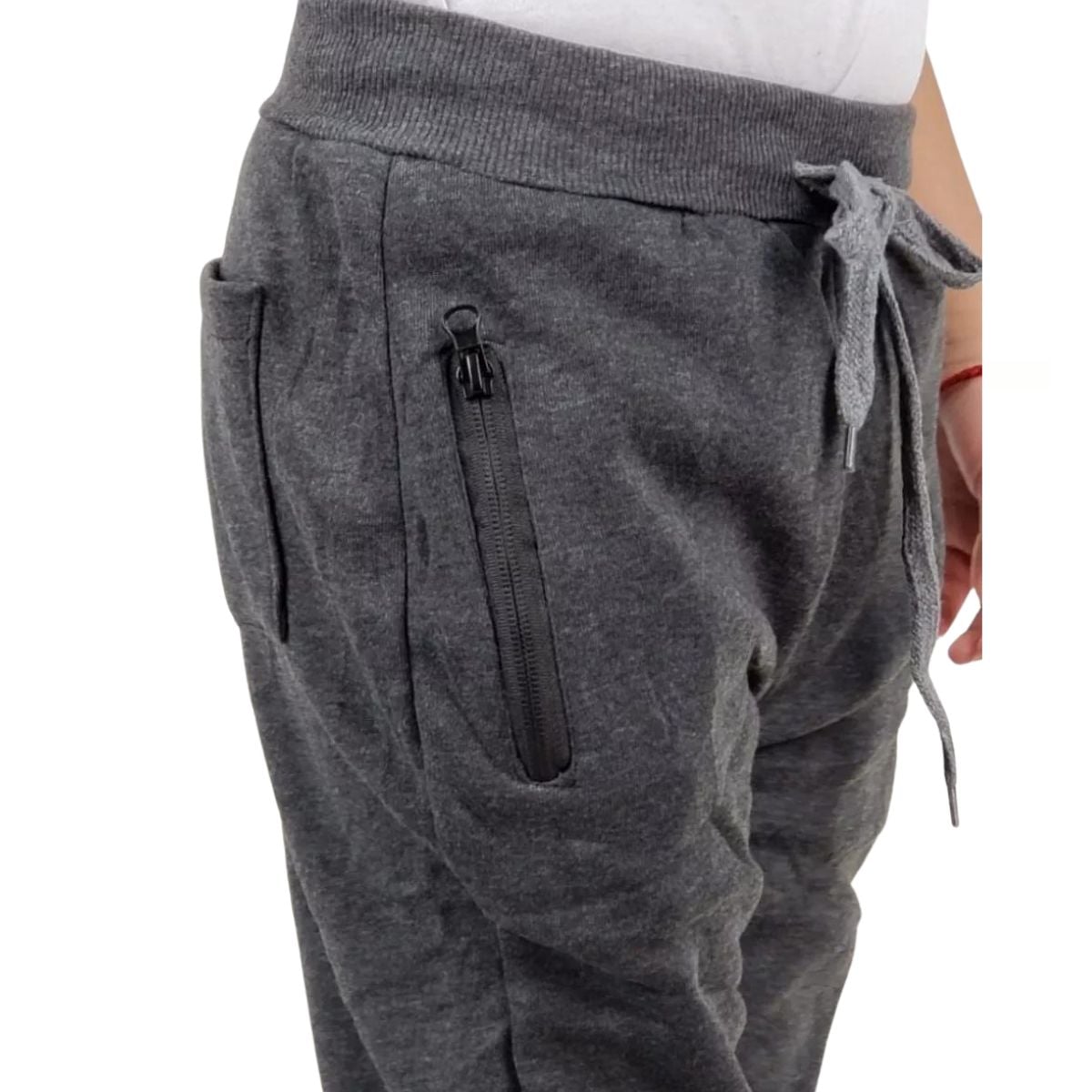 PANTALÓN UNISEX BUZO JUVENIL ALGODÓN SIN FORRO POLAR LISO 213 - 2
