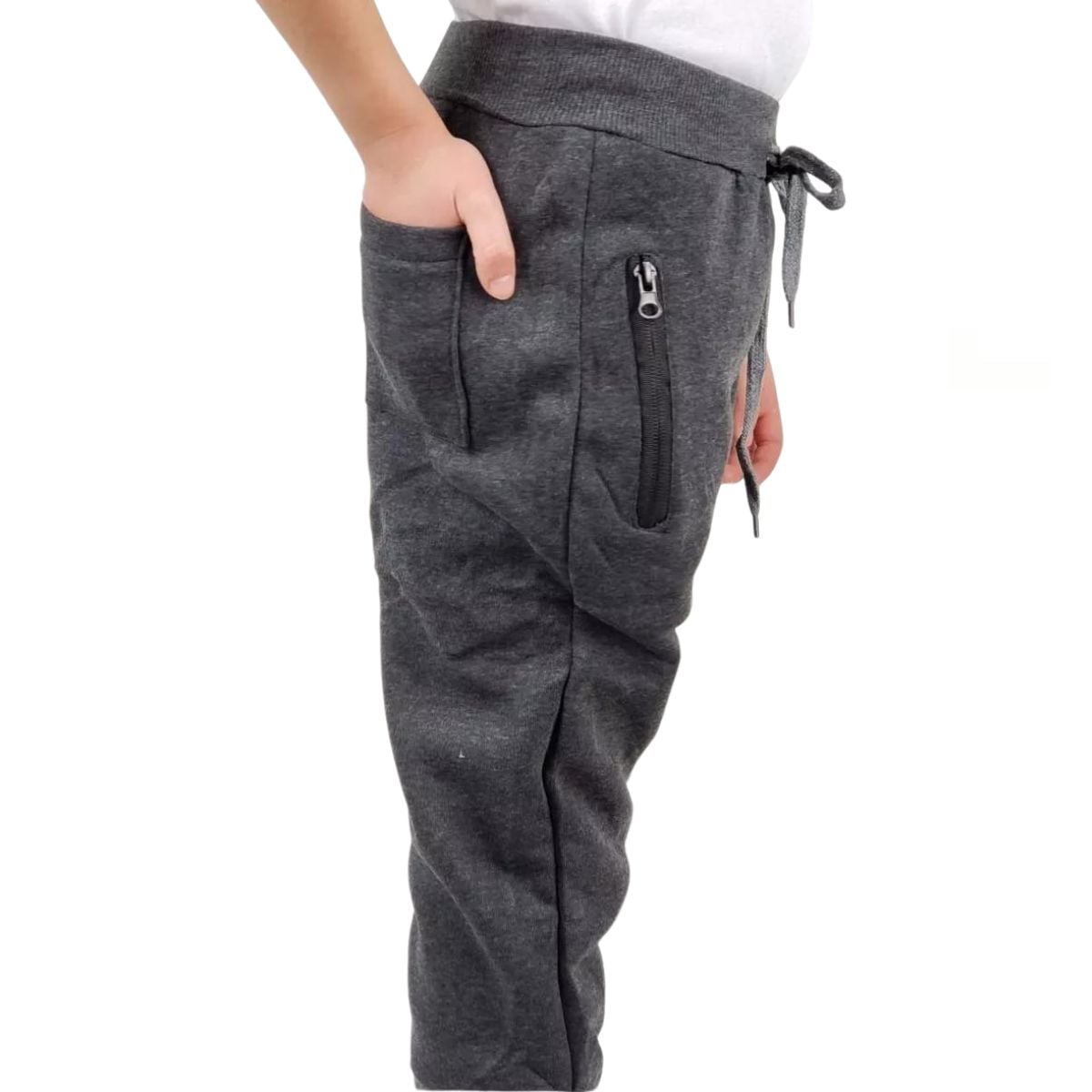 PANTALÓN UNISEX BUZO JUVENIL ALGODÓN SIN FORRO POLAR LISO 213 - 3