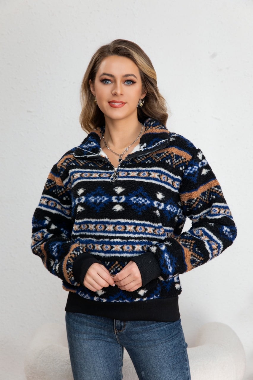 POLERON CHAQUETON MUJER POLAR GRUESO FORRO CHIPORRO PREMIUM 7567 - 1