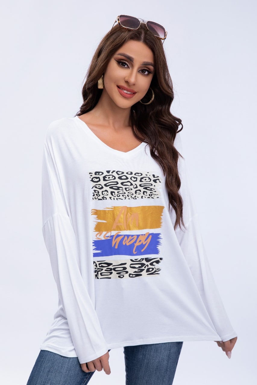 BLUSA POLERA MUJER ALGODON MANGA LARGA OVERSIZE DISEÑOS 3306 - 1