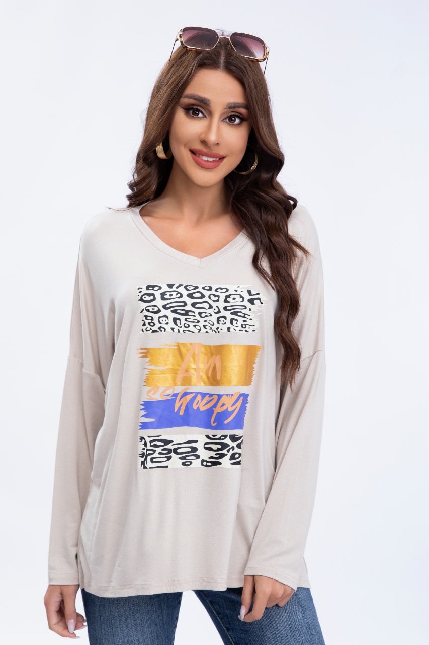 BLUSA POLERA MUJER ALGODON MANGA LARGA OVERSIZE DISEÑOS 3306 - 1