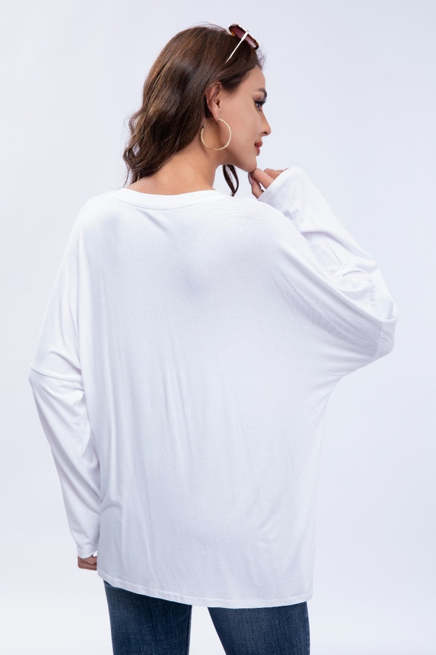 BLUSA POLERA MUJER ALGODON MANGA LARGA OVERSIZE DISEÑOS 3306 - 3