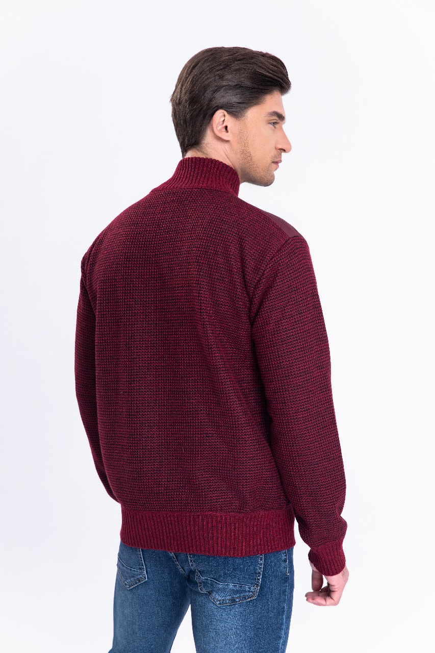 SWEATER ALGODON CHAQUETA FORRO PIEL CUELLO ALTO BOLSILLOS CIERRE 7175 - 2