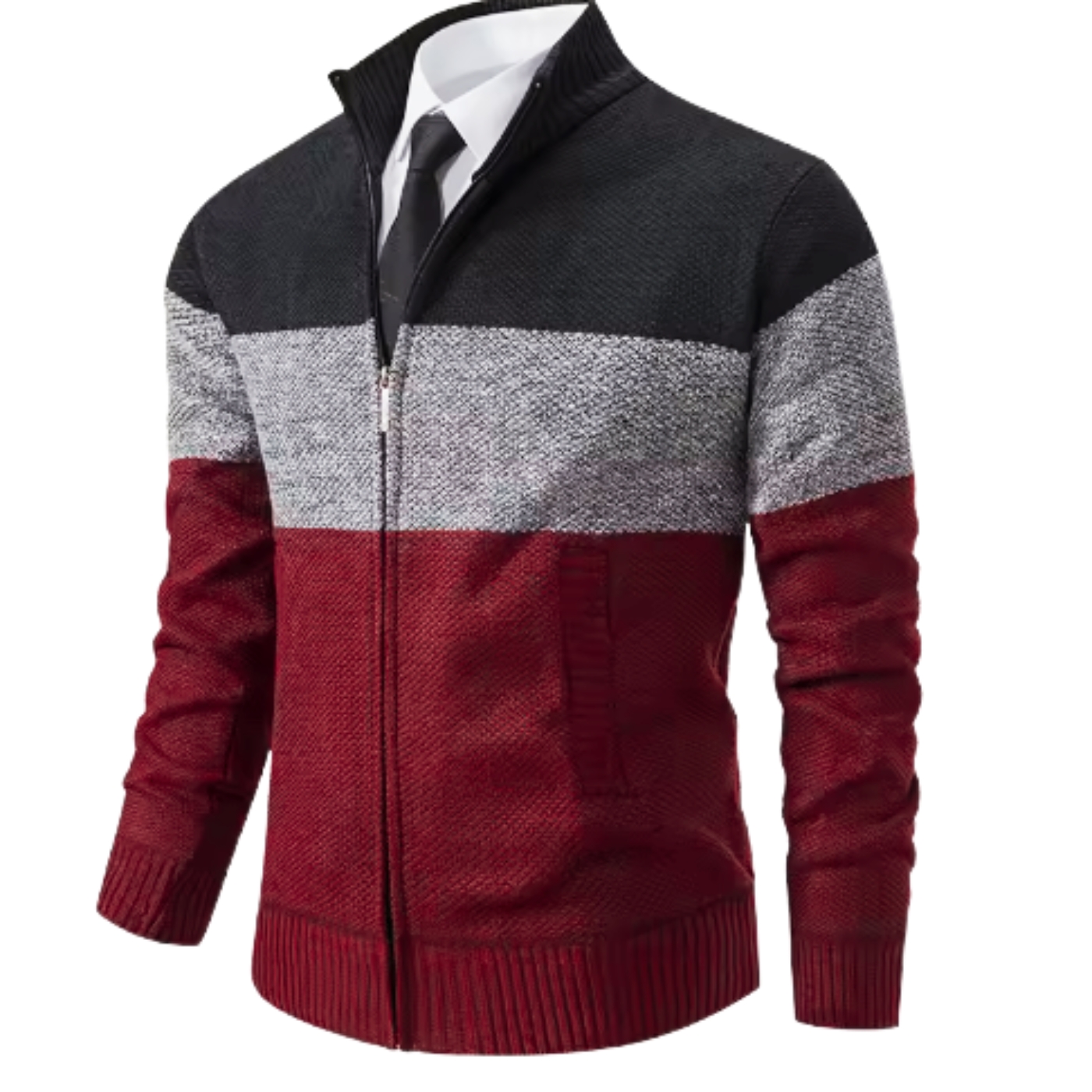 SWEATER CHAQUETA CUELLO SUBIDO ALGODÓN FORRO PIEL 7170 - 2