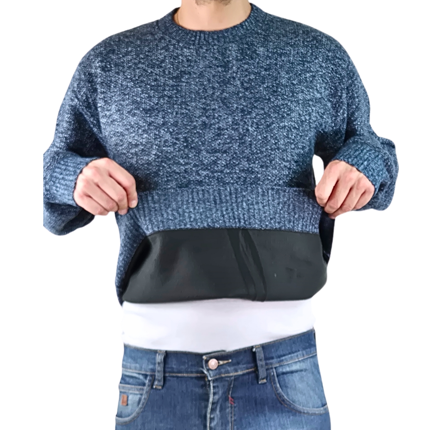 SWEATER FRIZADO TEJIDO HOMBRE CUELLO POLO COLORES 1367 - 5