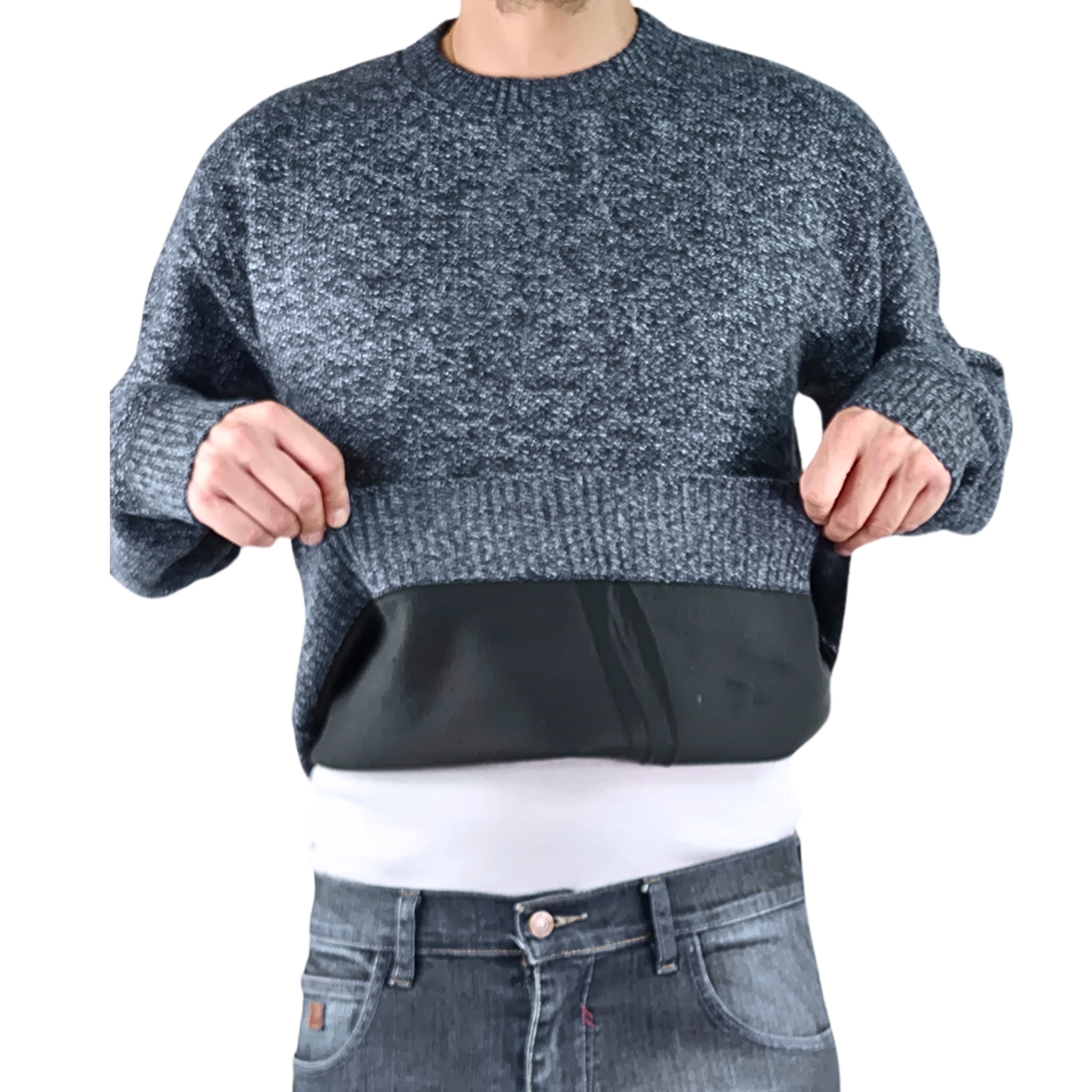SWEATER FRIZADO TEJIDO HOMBRE CUELLO POLO COLORES 1367 - 5