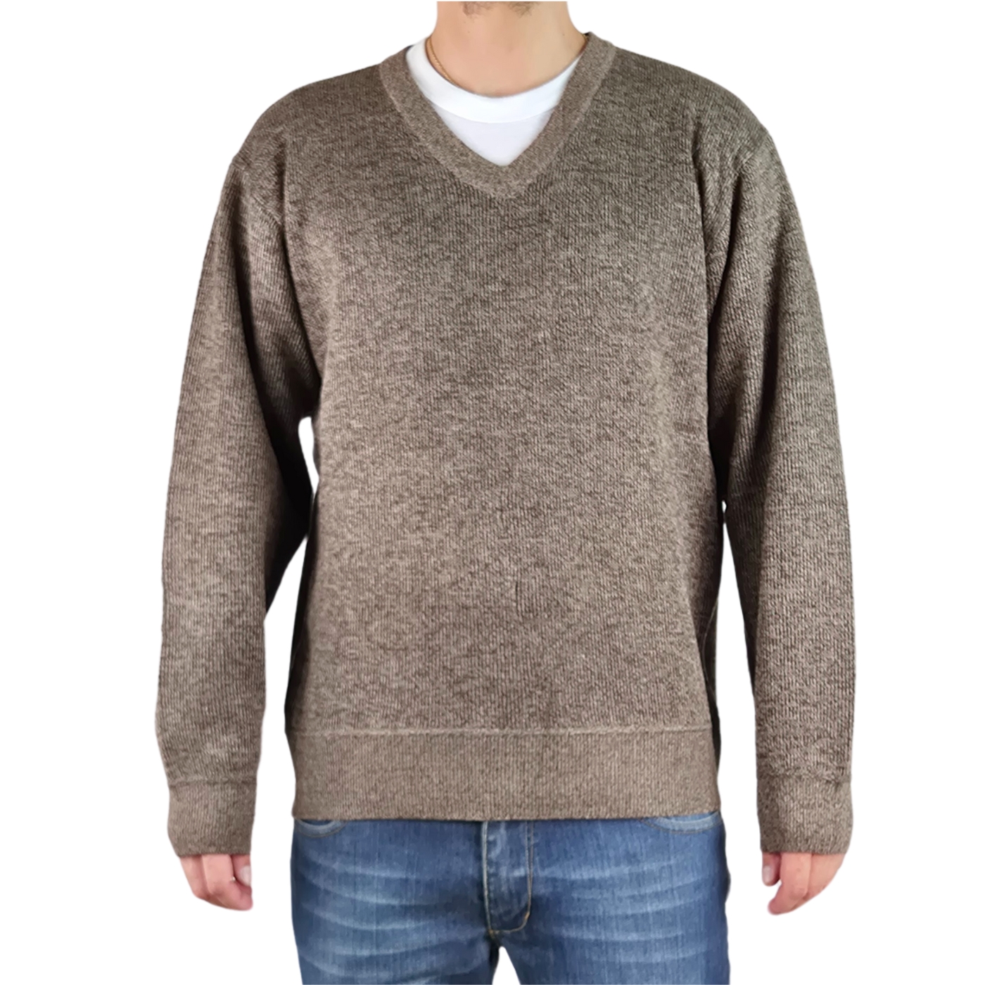 SWEATER HOMBRE FRISADO TEJIDO CUELLO V COLORES 1368 - 2