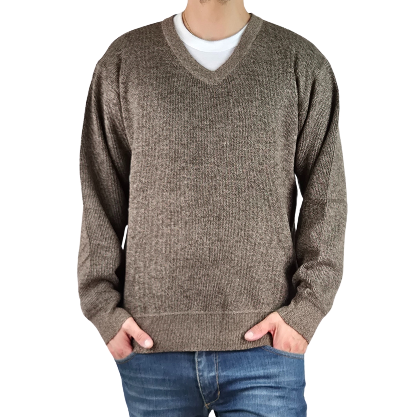 SWEATER HOMBRE FRISADO TEJIDO CUELLO V COLORES 1368 - 3