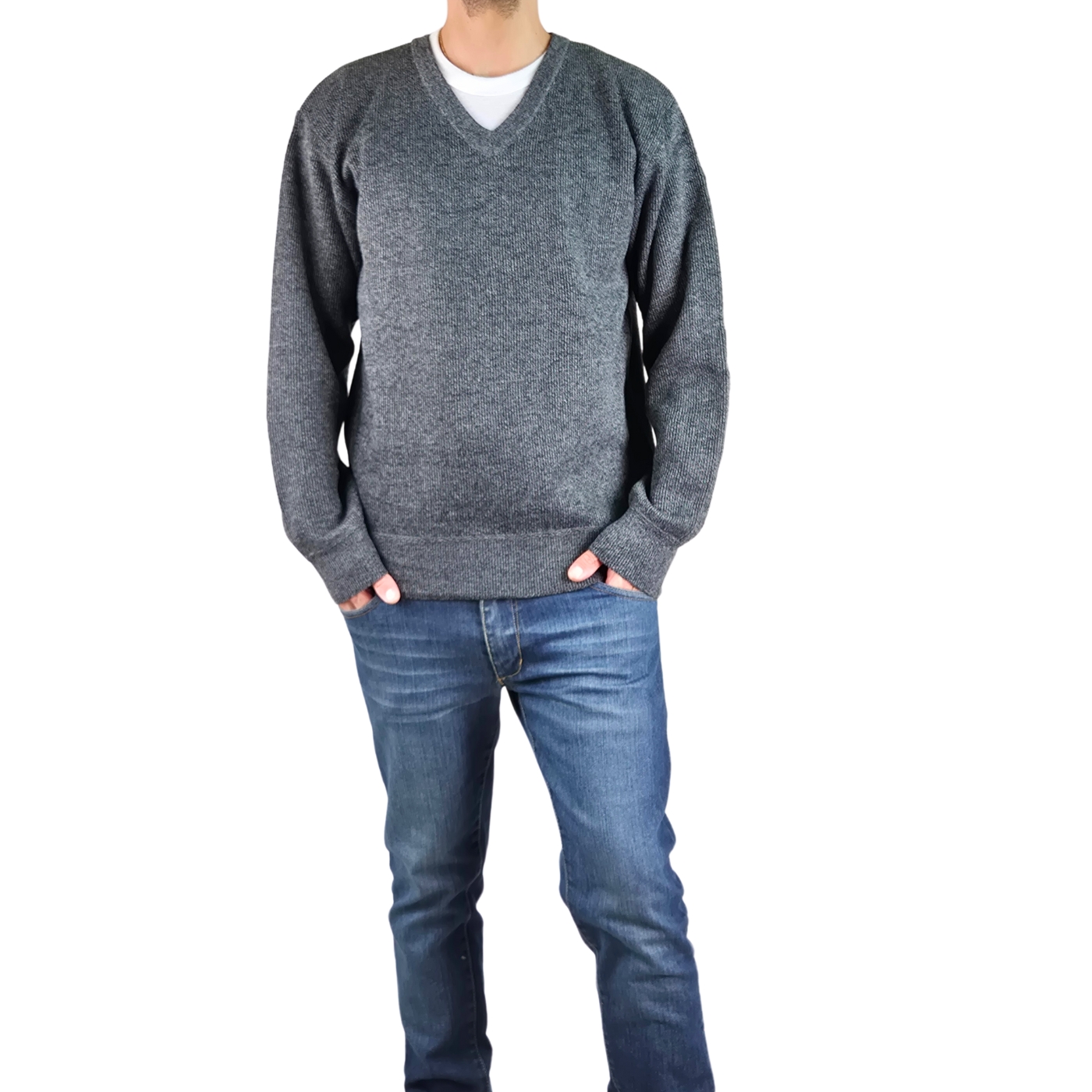 SWEATER HOMBRE FRISADO TEJIDO CUELLO V COLORES 1368 - 3