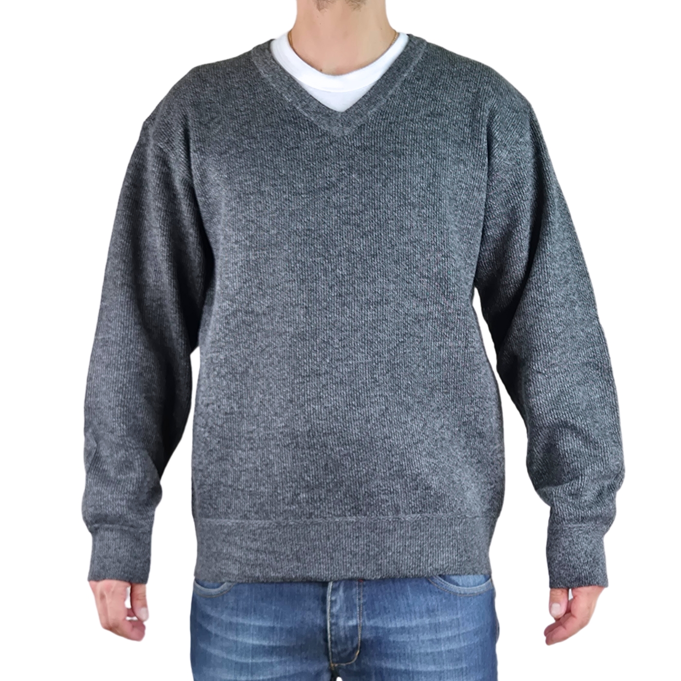 SWEATER HOMBRE FRISADO TEJIDO CUELLO V COLORES 1368 - 4