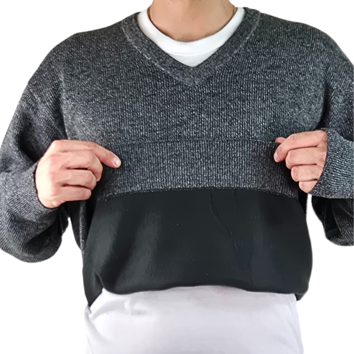 SWEATER HOMBRE FRISADO TEJIDO CUELLO V COLORES 1368 - 5