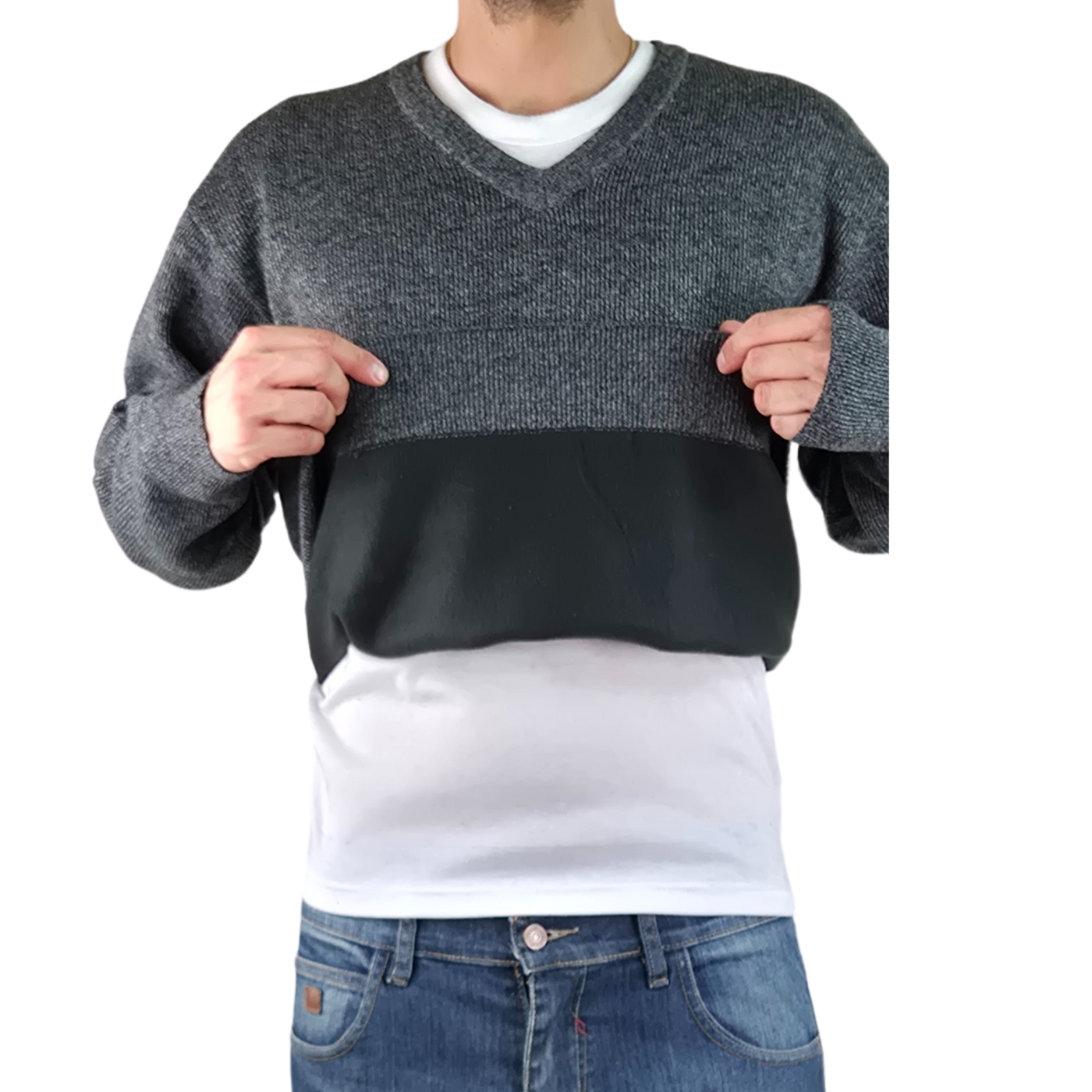 SWEATER HOMBRE FRISADO TEJIDO CUELLO V COLORES 1368 - 6