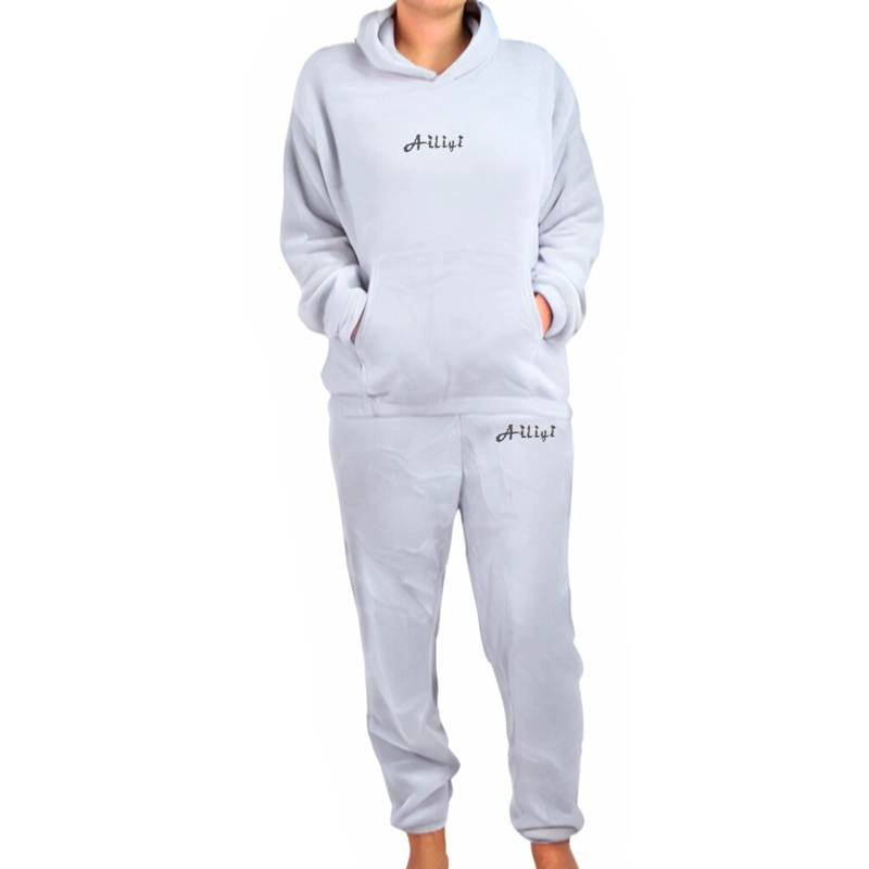PIJAMA MUJER POLAR INVIERNO CON GORRO EXCELENTE CALIDAD 1763 - 1